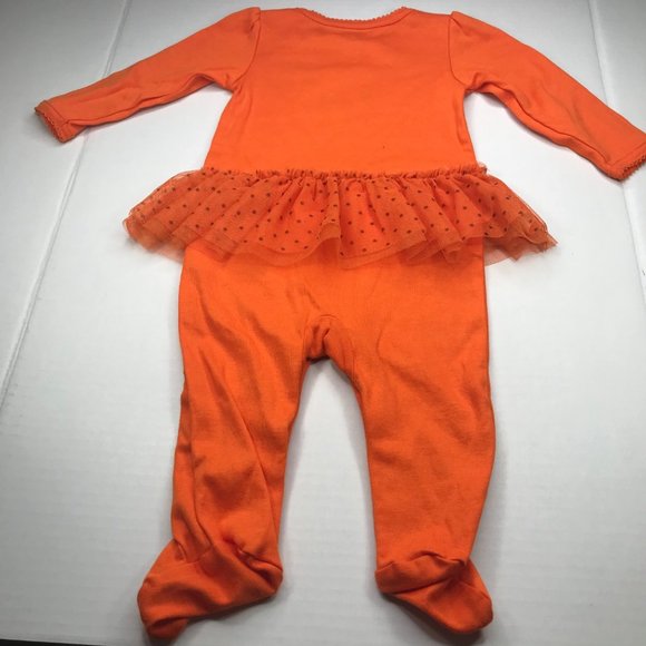 Just One You by Carter’s Girls 9 Month 1 Piece Pumpkin Sleeper New Without Tags - Picture 2 of 14